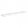 Estante flotante de pared MDF blanco 120x23.5x3.8 cm 2