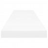 Prateleira de parede suspensa 120x23.5x3.8 cm MDF branco 5