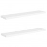 Estantes flotantes de pared 2 uds MDF blanco 120x23.5x3.8 cm 2