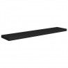 Prateleiras de parede suspensas 2 pcs 120x23.5x3.8cm MDF preto 4