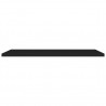 Estantes flotantes de pared 2 uds MDF negro 120x23.5x3.8 cm 5