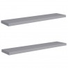 Estantes flotantes de pared 2 uds MDF gris 120x23.5x3.8 cm 2