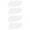 Prateleiras canto suspensas 4 pcs 25x25x3.8cm MDF branco brilh. 2