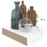 Prateleiras canto suspensas 4 pcs 25x25x3.8cm MDF branco brilh. 3
