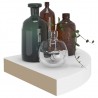 Estante flotante de esquina 2 uds MDF blanco 25x25x3.8 cm 3