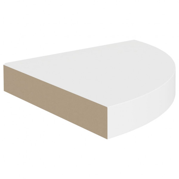 Prateleiras de canto suspensas 4 pcs 25x25x3.8cm MDF branco M 5