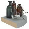 Estantes flotantes de esquina 2 uds MDF gris 25x25x3.8 cm 3