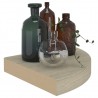 Estantes flotantes de esquina 2 uds MDF roble 25x25x3.8 cm 3