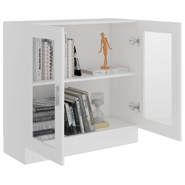 Vitrina de madera contrachapada blanco 82.5x30.5x80 cm M 4