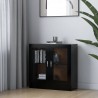 Armário vitrine 82.5x30.5x80 cm derivados de madeira preto 1