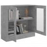 Vitrina de madera contrachapada gris hormigón 82.5x30.5x80 cm 4