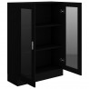 Armário vitrine 82.5x30.5x115 cm derivados de madeira preto 5