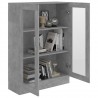 Vitrina de madera contrachapada gris hormigón 82.5x30.5x115 cm 4