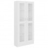 Vitrina de madera contrachapada blanco 82.5x30.5x185.5 cm 2