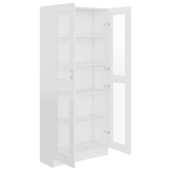 Vitrina de madera contrachapada blanco 82.5x30.5x185.5 cm M 5