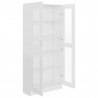 Armário vitrine 82.5x30.5x185.5cm derivados de madeira branco 5