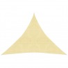 Toldo de vela beige HDPE 160 g/m² 3x3x3 m 1