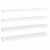 Prateleiras de parede suspensas 4 pcs 120x23.5x3.8cm MDF branco 2