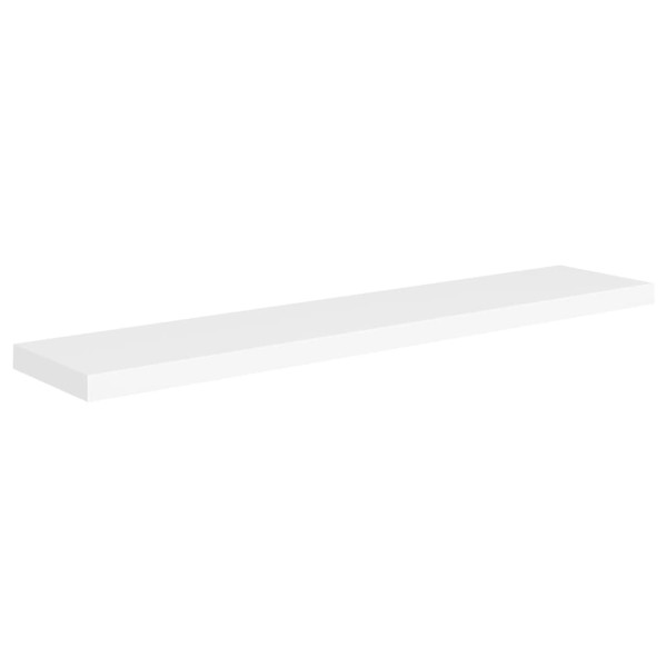 Estante flotante de pared 4 uds MDF blanco 120x23.5x3.8 cm M 3