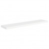 Prateleiras de parede suspensas 4 pcs 120x23.5x3.8cm MDF branco 4
