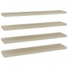 Prateleiras parede suspensas 4 pcs 120x23.5x3.8cm MDF carvalho 2