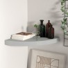 323922  Floating Corner Shelf Grey 35x35x3.8 cm MDF 1