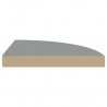 323922  Floating Corner Shelf Grey 35x35x3.8 cm MDF 5