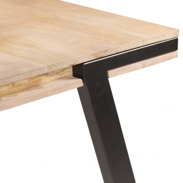 Mesa de comedor de madera maciza de mango 180x90x76 cm M 4