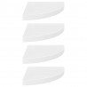 Estante flotante de pared 4 uds MDF blanco brillo 35x35x3.8 cm 2