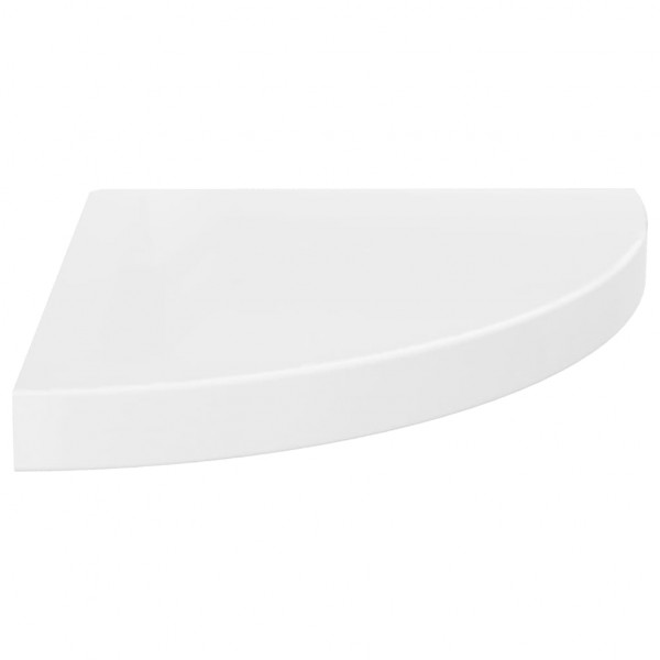 Estante flotante de pared 4 uds MDF blanco brillo 35x35x3.8 cm M 4