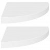 Estantes flotantes de esquina 2 uds MDF blanco 35x35x3.8 cm 2