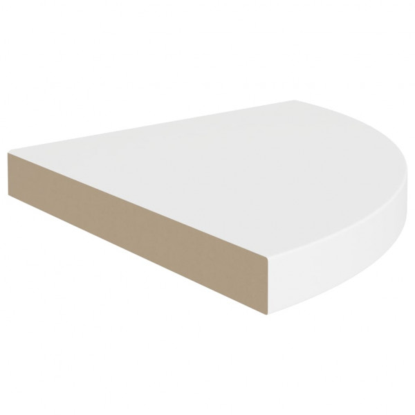 Estantes flotantes de esquina 4 uds MDF blanco 35x35x3.8 cm M 5