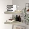 323926  Floating Corner Shelves 2 pcs Oak 35x35x3.8 cm MDF 1