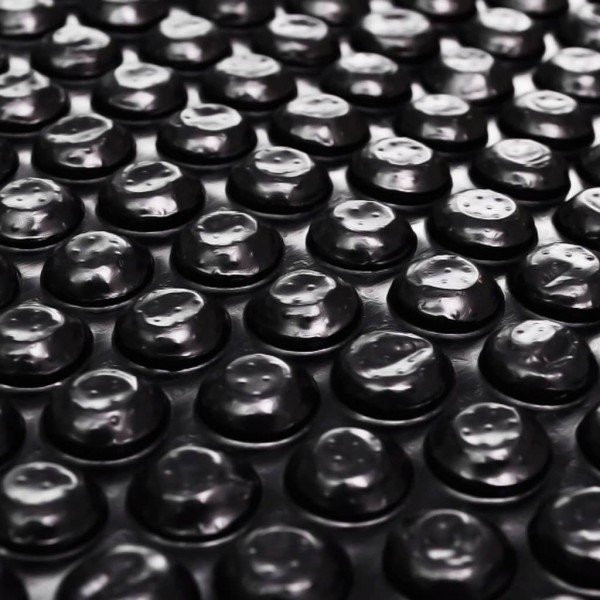 Cubierta de piscina rectangular PE negro 1000x600 cm D