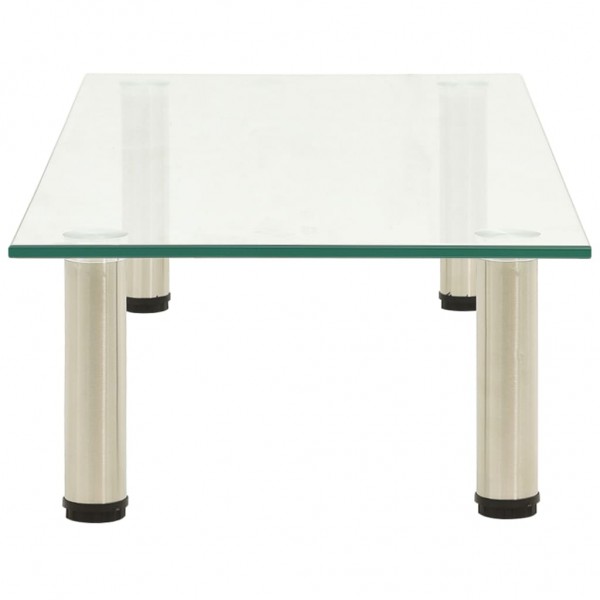 Mueble para la TV de vidrio templado transparente 80x35x17 cm M 3