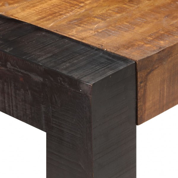 Mesa de comedor madera maciza de mango en bruto 140x70x76 cm M 5