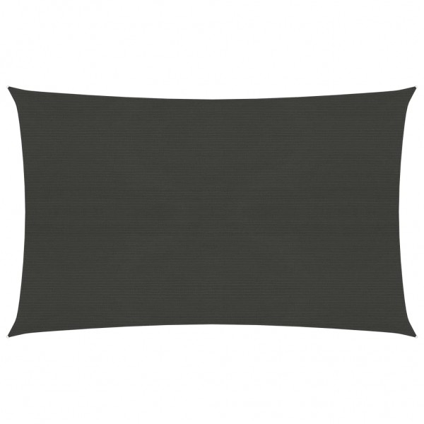 Toldo de vela gris antracita HDPE 160 g/m² 2.5x4 m D