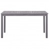 Mesa de jardín madera maciza de acacia gris lavado 140x80x74 cm 2