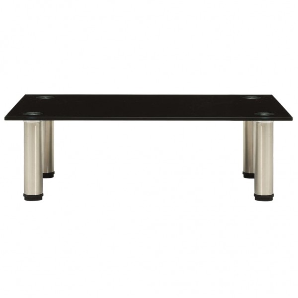 Mueble para TV de vidrio templado negro 60x35x17 cm M 2