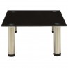 Mueble para TV de vidrio templado negro 60x35x17 cm 3