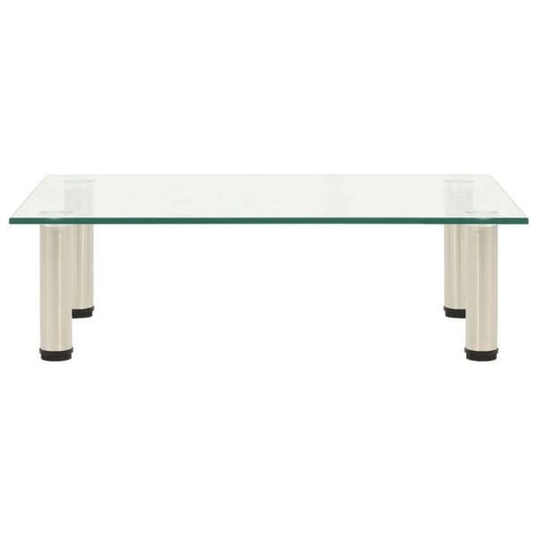 Mueble para TV de vidrio templado transparente 60x35x17 cm M 2