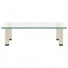 Mueble para TV de vidrio templado transparente 60x35x17 cm 2