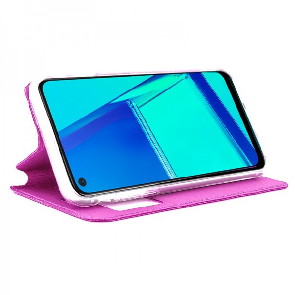 Fundação COOL Capa de Flip para Oppo A52 / A72 / A92 rosa Liso M 2