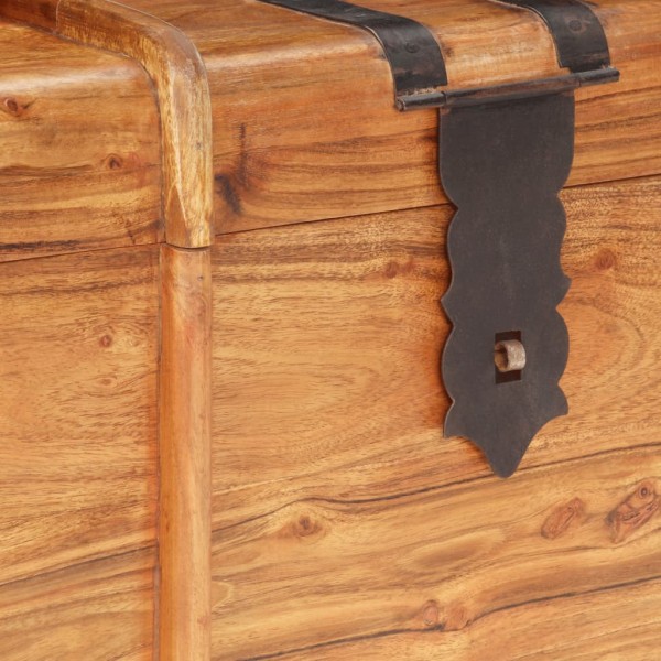 Cofre de almacenamiento madera maciza de acacia 90x40x40 cm M 2