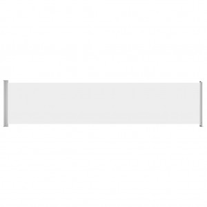 Toldo lateral retráctil para patio crema 140x600 cm H