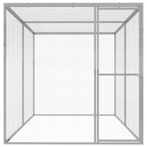 Jaula para gatos 3x1.5x1.5 m aço galvanizado H