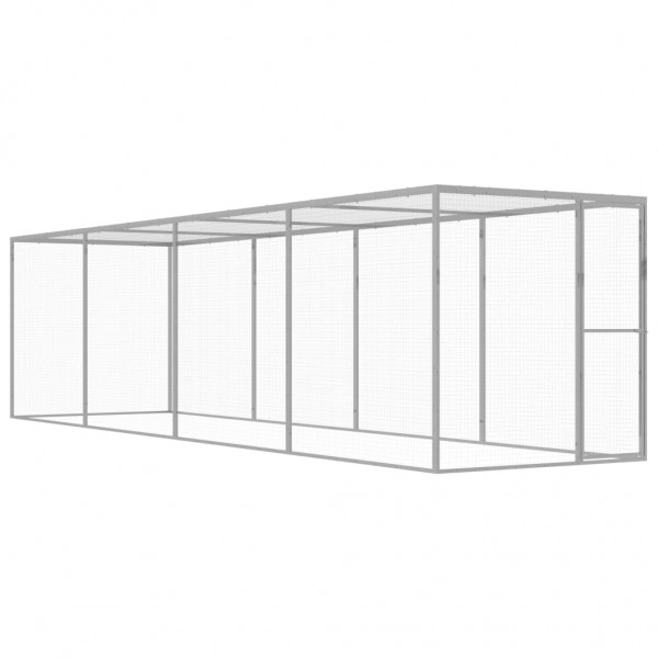 Jaula para gatos acero galvanizado 6x1.5x1.5 m D