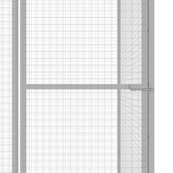 Jaula para gatos 6x1.5x1.5 m aço galvanizado M 4