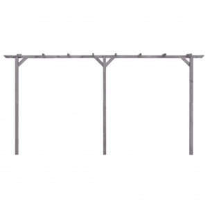 Pérgola de jardim 400x40x205 cm pinho impregnado cinzento H