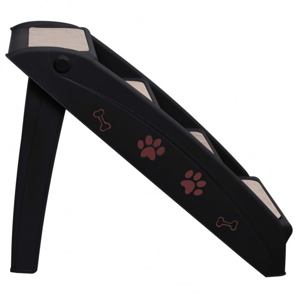 Escalera plegable para perros negro 62x40x49.5 cm M 3